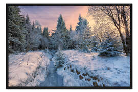 Gerahmter Kunstdruck Winterlandschaft Altenberg