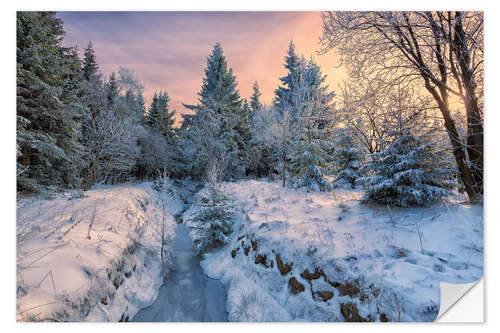 Selvklebende plakat Altenberg winter landscape