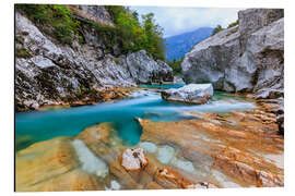 Aluminium print The Soca river in Slovenia