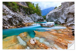 Selvklebende plakat The Soca river in Slovenia