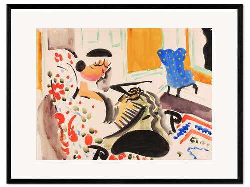 Innrammet kunsttrykk Calligraphic Interior