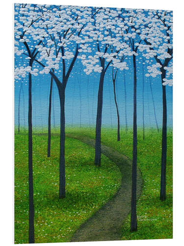 Foam board print Forest path