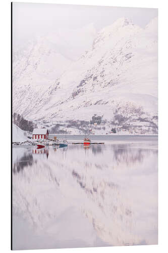 Aluminium print Kaldfjord Reflections