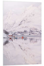 Foam board print Kaldfjord Reflections