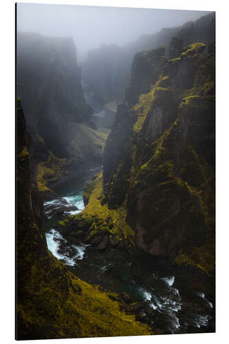 Alubild Der wunderschöne Fjaðrárgljúfur Canyon in Island