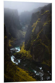 Foam board print The beautiful Fjaðrárgljúfur Canyon in Iceland