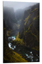 Quadro em plexi-alumínio The beautiful Fjaðrárgljúfur Canyon in Iceland