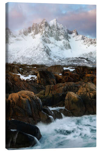 Canvas print Sunrise on Senja Island in North Norway