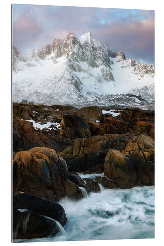 Quadro em plexi-alumínio Sunrise on Senja Island in North Norway