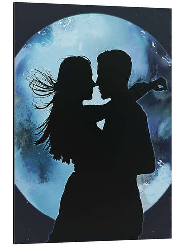 Aluminium print Kiss in the Moonlight