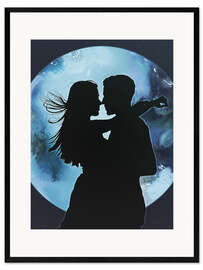 Plakat artystyczny premium w ramie Kiss in the Moonlight