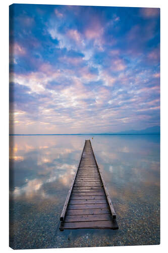 Canvas-taulu Jetty at Lake Chiemsee