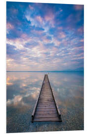 Foam board print Jetty at Lake Chiemsee