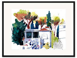 Gerahmter Kunstdruck Villa Rom