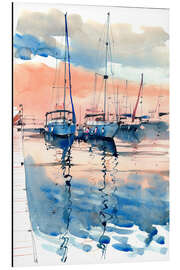 Magnettafel Sonnenuntergang im Meer in Sozopol Bulgarien