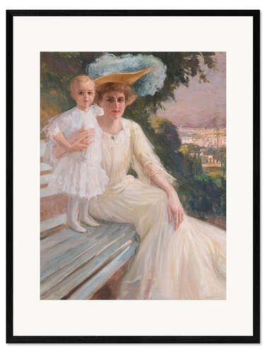 Stampa artistica con cornice Aino Ackté and her daughter Glory