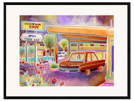 Impresión de arte enmarcada A Motor Inn Near Phoenix, Arizona