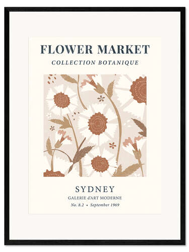 Impressão artística com moldura Flower Market Sydney