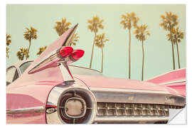 Selvklæbende plakat The pink American classic