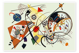 Reprodução  Intersecting Lines, 1923 - Wassily Kandinsky