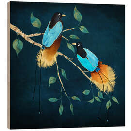 Trätavla Bird of Paradise I