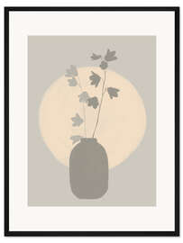Gerahmter Kunstdruck Japandi Vase