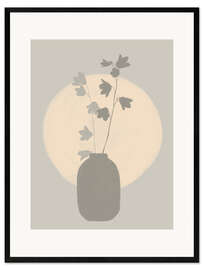 Stampa artistica con cornice Japandi vase