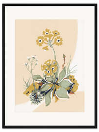 Gerahmter Kunstdruck Alpenblumen