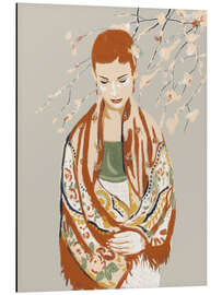 Magnettafel Mädchen mit Schal