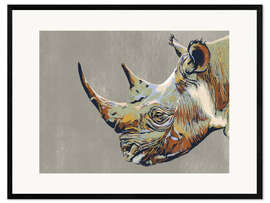 Impression artistique encadrée Rhinoceros