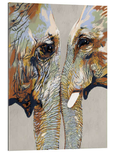 Gallery print Familial elephant love