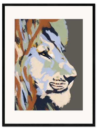 Framed art print Lion