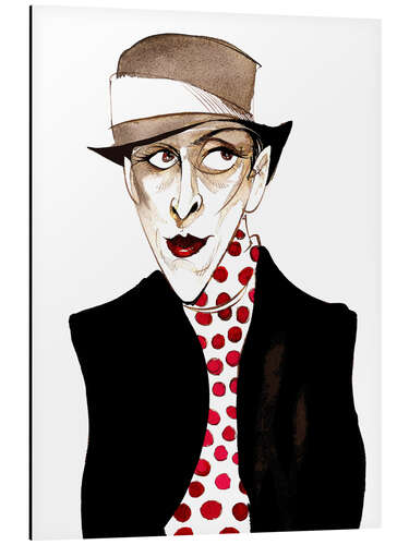 Aluminiumsbilde Caricature of Djuna Barnes, Writer and Illustrator