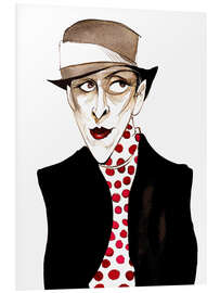 Foam board print Caricature of Djuna Barnes, Writer and Illustrator