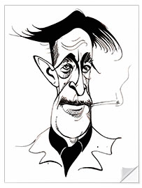 Wall sticker Caricature of George Orwell, Writer and Journalist