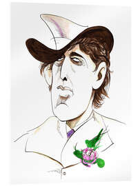 Acrylglas print Caricature of Oscar Wilde, Writer