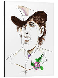 Tableau en aluminium Caricature of Oscar Wilde, Writer