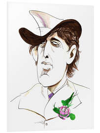 Foam board print Caricature of Oscar Wilde, Writer