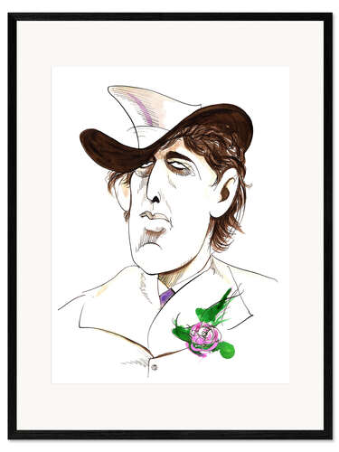 Framed art print Caricature of Oscar Wilde, Writer