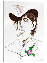 Tableau en plexi-alu Caricature of Oscar Wilde, Writer