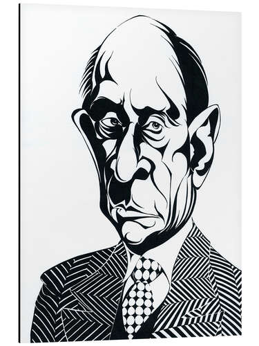 Cuadro de aluminio Caricature of Arnold Schoenberg, Composer
