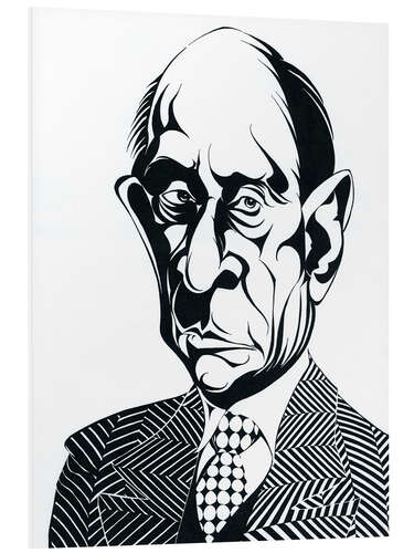 Obraz na PCV Caricature of Arnold Schoenberg, Composer