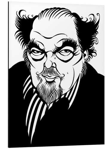 Alumiinitaulu Caricature of Sir Peter Hall, Theatre and Film Director