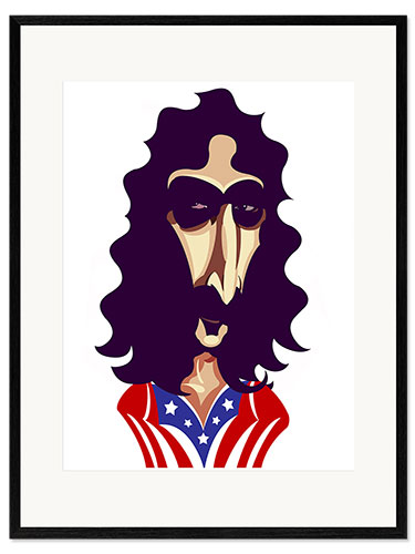 Stampa artistica con cornice Frank Zappa