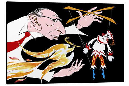 Cuadro de aluminio Caricature of Igor Stravinsky, Composer