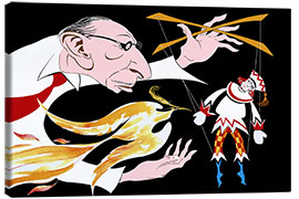 Leinwandbild Karikatur von Igor Stravinsky, Komponist