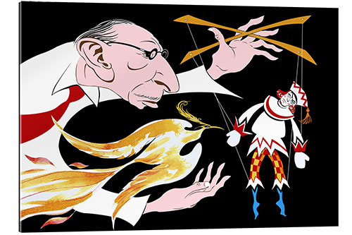 Gallery Print Karikatur von Igor Stravinsky, Komponist