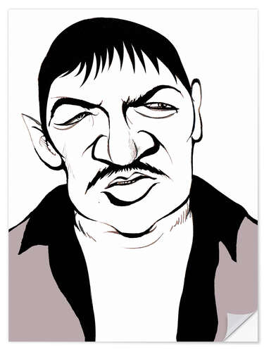 Wall sticker Caricature of Rainer Werner Fassbinder, German Film-Maker