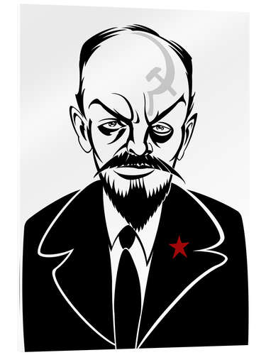 Akryylilasitaulu Caricature of Wladimir Iljitsch Lenin, Politician