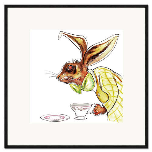 Framed art print The March Hare, Lewis Carroll, "Alice's Adventures in Wonderland"